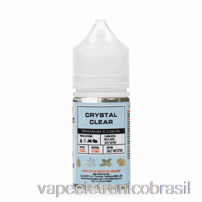 Vape Recarregável Cristalino - Série Bsx Sais - 30ml 50mg